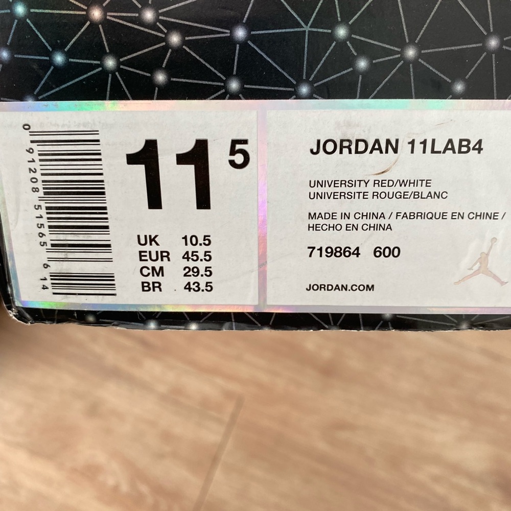 Jordan. Red. 4 11lab. Used.